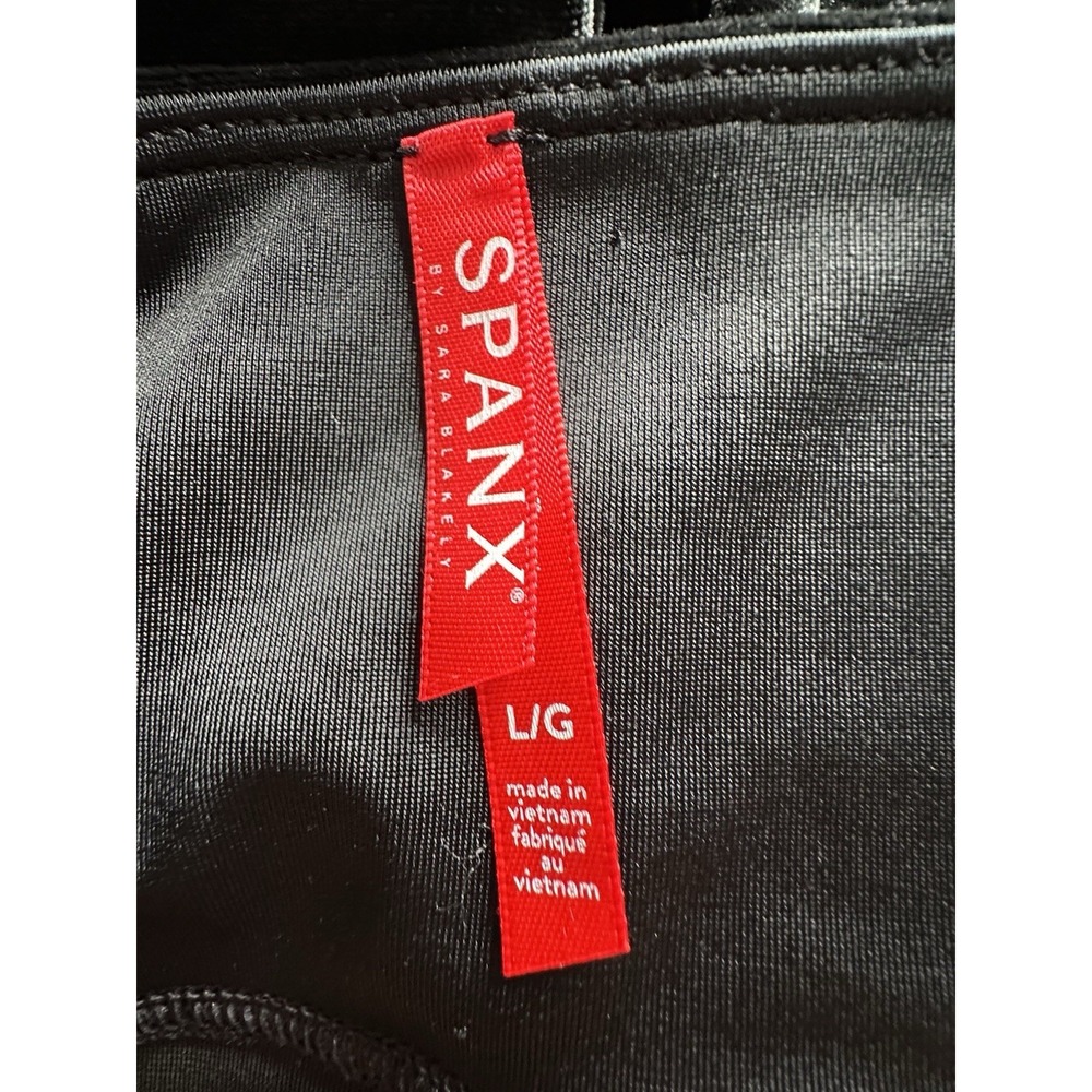 Spanx Legging Ankle Pants‎ Womens Large Black Velour Skinny Pull On 26x28 - Picture 12 of 13